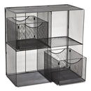 Safco Onyx Mesh Cube, 28.5w x 14.5d x 28.5h, Black