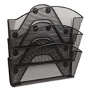 Safco Onyx Magnetic Mesh Panel Accessories, 3 File Pocket, 13 x 4.25 x 13.5. Black
