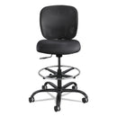 Safco Vue Heavy-Duty Extended-Height Stool, Supports Up to 350 lb, 23" to 32.5" Seat Height, Black Fabric