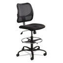 Safco Vue Series Mesh Extended-Height Chair, Supports Up to 250 lb, 23" to 33" Seat Height, Black Fabric