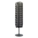 Safco Onyx Mesh Rotating Magazine Display, 30 Compartments, 16.5w x 16.5d x 66h, Black