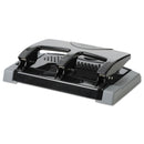 Swingline 45-Sheet SmartTouch Three-Hole Punch, 9/32" Holes, Black/Gray