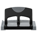 Swingline 45-Sheet SmartTouch Three-Hole Punch, 9/32" Holes, Black/Gray