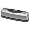 Swingline 15-Sheet Electric/Battery Portable Desktop Punch, Three-Holes, 9/32" Holes, Silver/Black