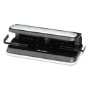 Swingline 32-Sheet Easy Touch Two- to Three-Hole Punch with Cintamatic Centering, 9/32" Holes, Black/Gray