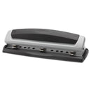 Swingline 10-Sheet Precision Pro Desktop Two- to Three-Hole Punch, 9/32" Holes
