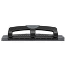 Swingline 12-Sheet SmartTouch Three-Hole Punch, 9/32" Holes, Black/Gray