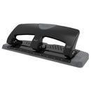 Swingline 20-Sheet SmartTouch Three-Hole Punch, 9/32" Holes, Black/Gray