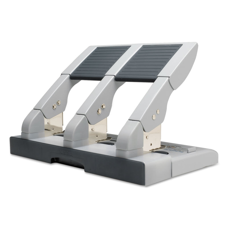 Swingline 75-Sheet Heavy-Duty High-Capacity Three-Hole Adjustable Punch, 9/32" Holes, Putty/Gray