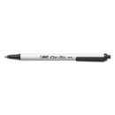 BIC Clic Stic Ballpoint Pen Value Pack, Retractable, Medium 1 mm, Black Ink, White Barrel, 24/Pack