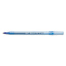 BIC Round Stic Xtra Life Ballpoint Pen, Stick, Medium 1 mm, Blue Ink, Translucent Blue Barrel, Dozen