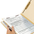 Smead Manila Four- and Six-Section Top Tab Classification Folders, 1 Divider, Legal Size, Manila, 10/Box