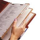 Smead 100% Recycled Pressboard Classification Folders, 3 Dividers, Letter Size, Red, 10/Box