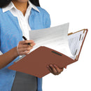 Smead 100% Recycled Pressboard Classification Folders, 3 Dividers, Legal Size, Red, 10/Box