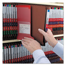Smead End Tab Pressboard Classification Folders with SafeSHIELD Coated Fasteners, 2 Dividers, Letter Size, Red, 10/Box