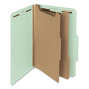 Smead 100% Recycled Pressboard Classification Folders, 2 Dividers, Legal Size, Gray-Green, 10/Box