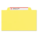Smead Colored Top Tab Classification Folders, 1 Divider, Letter Size, Yellow, 10/Box