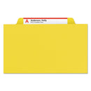 Smead Eight-Section Pressboard Top Tab Classification Folders with SafeSHIELD Fasteners, 3 Dividers, Letter Size, Yellow, 10/Box
