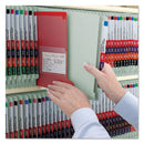 Smead End Tab Pressboard Classification Folders with SafeSHIELD Coated Fasteners, 2 Dividers, Legal Size, Gray-Green, 10/Box