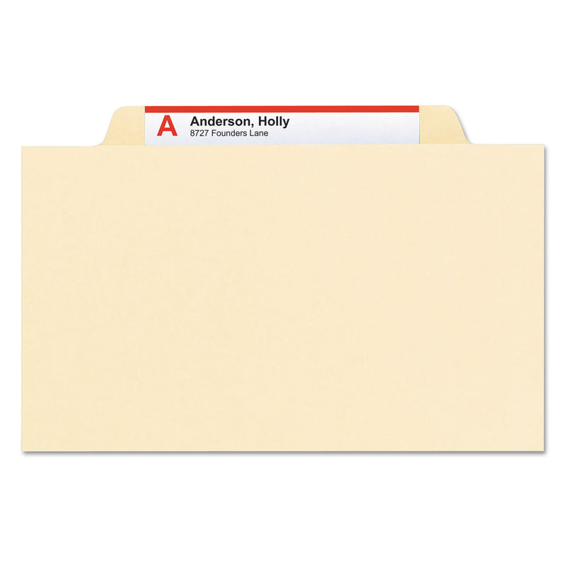 Smead Manila Four- and Six-Section Top Tab Classification Folders, 2 Dividers, Legal Size, Manila, 10/Box