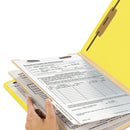 Smead Colored Top Tab Classification Folders, 2 Dividers, Letter Size, Yellow, 10/Box