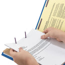 Smead Four-Section Pressboard Top Tab Classification Folders with SafeSHIELD Fasteners, 1 Divider, Legal Size, Dark Blue, 10/Box