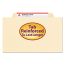 Smead Manila Four- and Six-Section Top Tab Classification Folders, 1 Divider, Letter Size, Manila, 10/Box