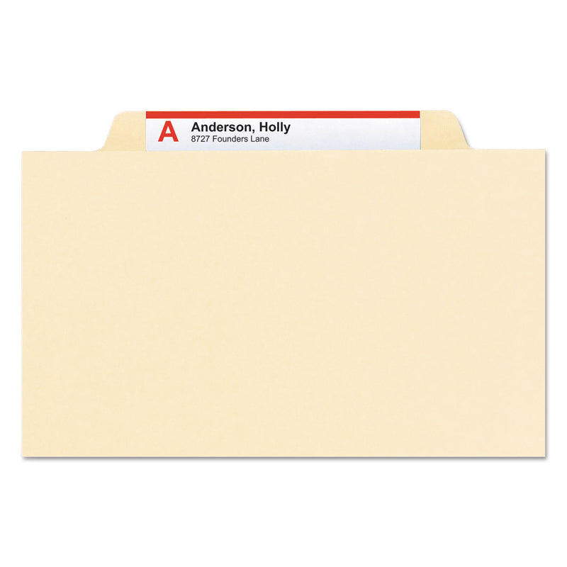 Smead Manila Four- and Six-Section Top Tab Classification Folders, 1 Divider, Legal Size, Manila, 10/Box