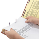 Smead 6-Section Pressboard Top Tab Pocket-Style Classification Folders with SafeSHIELD Fasteners, 2 Dividers, Legal, Red, 10/Box