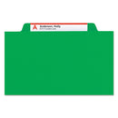 Smead Colored Top Tab Classification Folders, 1 Divider, Letter Size, Green, 10/Box