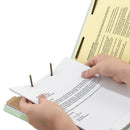 Smead 100% Recycled Pressboard Classification Folders, 1 Divider, Letter Size, Gray-Green, 10/Box