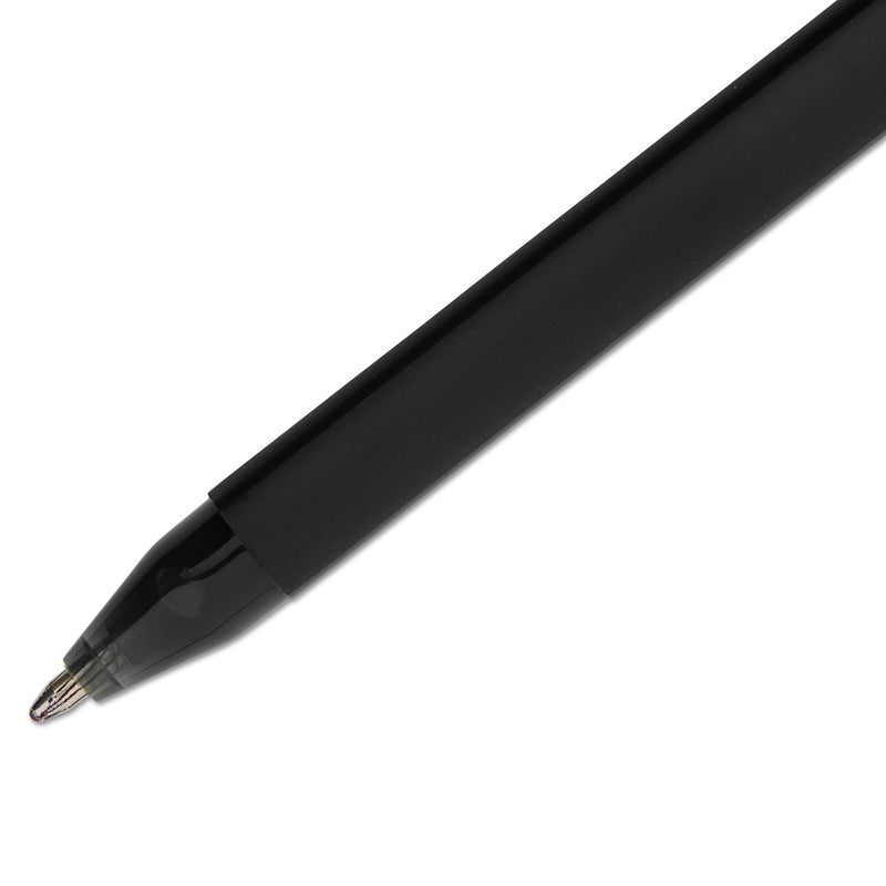 Paper Mate ComfortMate Ultra Ballpoint Pen, Stick, Medium 1 mm, Black Ink, Black Barrel, Dozen