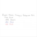 Paper Mate FlexGrip Ultra Ballpoint Pen, Retractable, Fine 0.8 mm, Black Ink, Gray/Black Barrel, Dozen