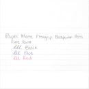 Paper Mate FlexGrip Ultra Ballpoint Pen, Retractable, Fine 0.8 mm, Blue Ink, Black/Blue Barrel, Dozen