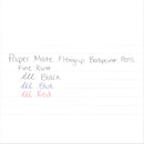 Paper Mate FlexGrip Ultra Ballpoint Pen, Stick, Fine 0.8 mm, Black Ink, Gray Barrel, Dozen