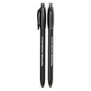 Paper Mate ComfortMate Ultra Ballpoint Pen, Retractable, Fine 0.8 mm, Black Ink, Black Barrel, Dozen