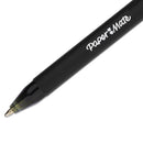 Paper Mate ComfortMate Ultra Ballpoint Pen, Retractable, Fine 0.8 mm, Black Ink, Black Barrel, Dozen