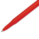 Paper Mate Eraser Mate Ballpoint Pen, Stick, Medium 1 mm, Red Ink, Red Barrel, Dozen