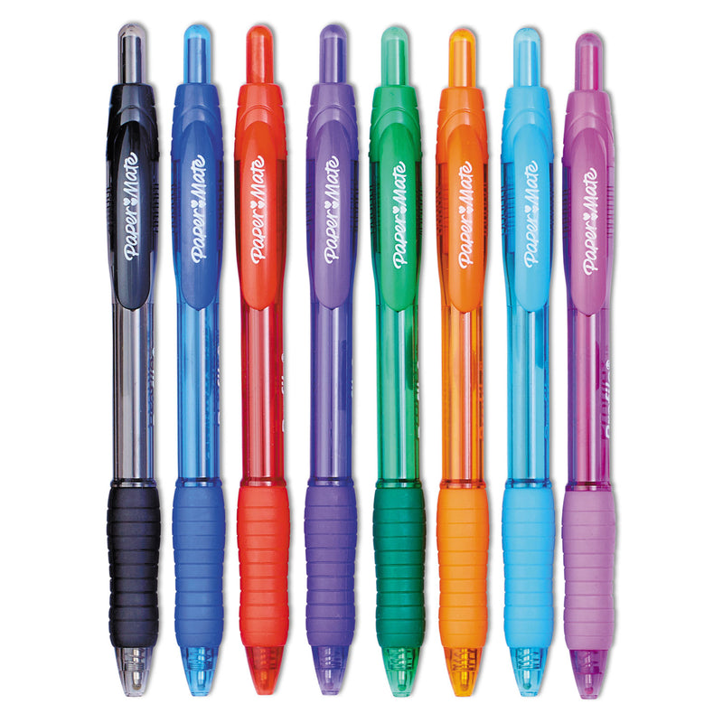 Paper Mate Profile Ballpoint Pen, Retractable, Bold 1.4 mm, Assorted Ink and Barrel Colors, 8/Pack
