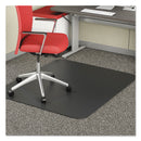 deflecto EconoMat Occasional Use Chair Mat for Low Pile Carpet, 46 x 60, Rectangular, Black