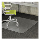 deflecto DuraMat Moderate Use Chair Mat, Low Pile Carpet, Flat, 36 x 48, Lipped, Clear