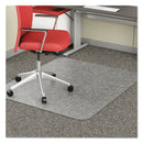 deflecto EconoMat Occasional Use Chair Mat, Low Pile Carpet, Flat, 46 x 60, Rectangle, Clear