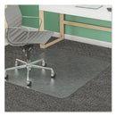 deflecto SuperMat Frequent Use Chair Mat, Med Pile Carpet, 45 x 53, Beveled Rectangle, Clear