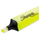 Sharpie Clearview Tank-Style Highlighter, Fluorescent Yellow Ink, Chisel Tip, Yellow/Black/Clear Barrel, Dozen