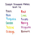 Sharpie Brush Tip Permanent Marker, Medium Brush Tip, Black, Dozen