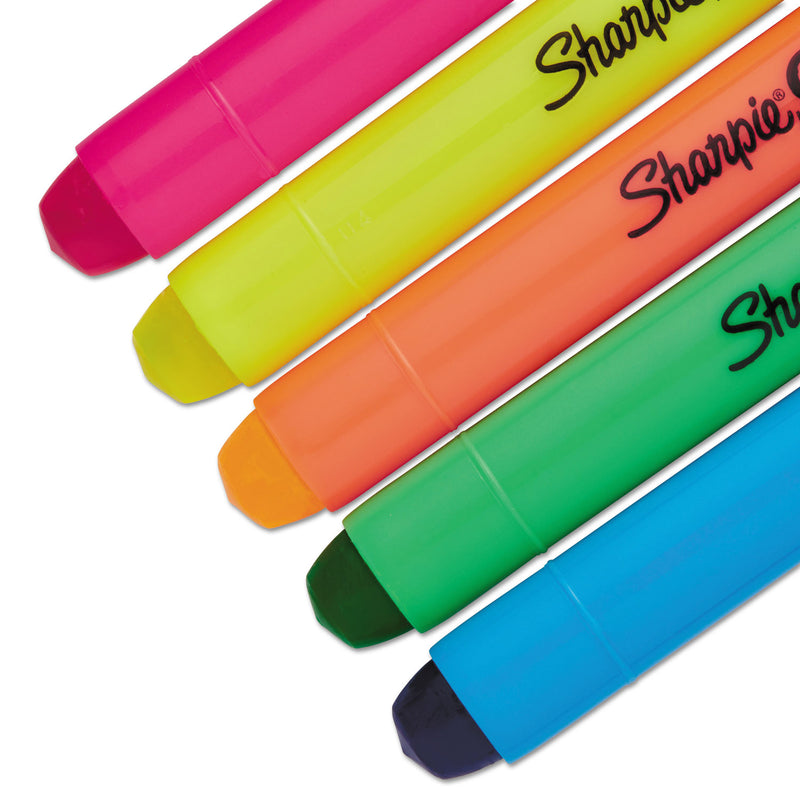Sharpie Gel Highlighters, Assorted Ink Colors, Bullet Tip, Assorted Barrel Colors, 5/Set