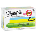 Sharpie Tank Style Highlighters, Fluorescent Green Ink, Chisel Tip, Green Barrel, Dozen