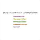 Sharpie Pocket Style Highlighters, Fluorescent Yellow Ink, Chisel Tip, Yellow Barrel, Dozen