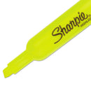 Sharpie Tank Style Highlighters, Fluorescent Yellow Ink, Chisel Tip, Yellow Barrel, 4/Set