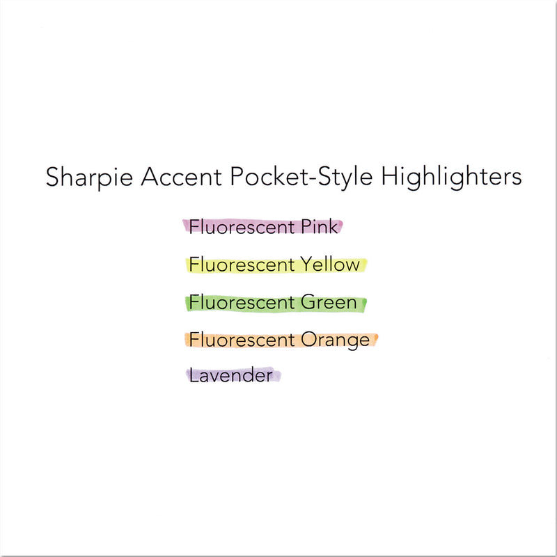 Sharpie Pocket Style Highlighters, Fluorescent Orange Ink, Chisel Tip, Orange Barrel, Dozen